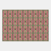 ピンク色のハナミズキ絵画の花パーソナライズされた咲き ラッピングペーパーシート (正面3)