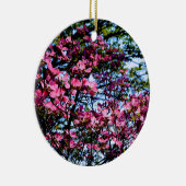 ピンク色のハナミズキ セラミックオーナメント (右)