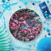 ピンク色のハナミズキ ペーパープレート (パーティー)