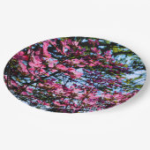 ピンク色のハナミズキ ペーパープレート (アングル)