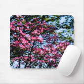 ピンク色のハナミズキ マウスパッド (マウス)