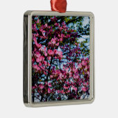 ピンク色のハナミズキ メタルオーナメント (右)