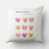ピンク色のハートで自己愛を肯定 クッション (正面)