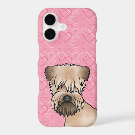 ピンク色のハートにソフトコートのホイアテンテリアの頭 ケース
