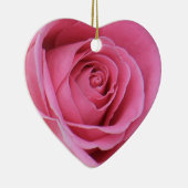 ピンク色のハート型のクリスマス装飾 セラミックオーナメント (右)