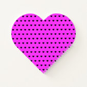 ピンク色のハート形のノートに多くの小さな黒 ノートブック (裏面)