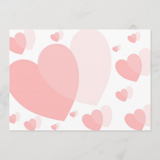 ピンク色のハート結婚デザイン プログラム (裏面)