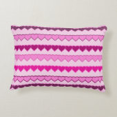 ピンク色のハート行の濃淡 アクセントクッション (裏面)