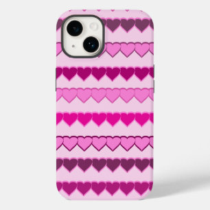 ピンク色のハート行の濃淡 Case-Mate iPhone 14ケース