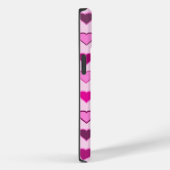 ピンク色のハート行の濃淡 Case-Mate iPhoneケース (裏面 / 右)