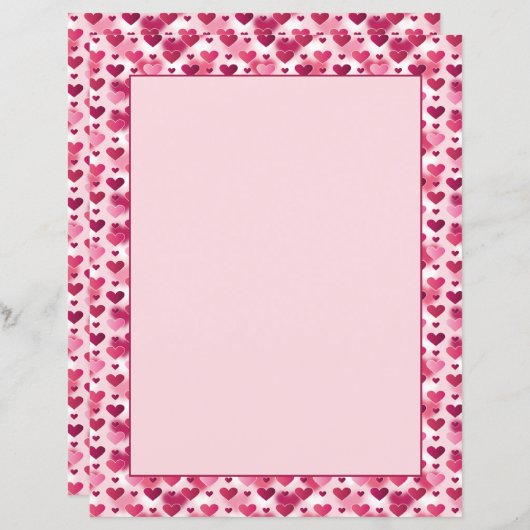 ピンク色のハート (正面/裏面)