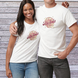 ピンク色のバチャタダンス、レトロ漫画スタイル Tシャツ