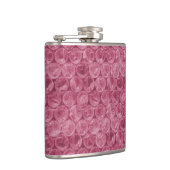 ピンク色のバブルラップパターン フラスク (右)
