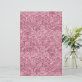 ピンク色のバブルラップパターン 便箋 (スタンド正面)