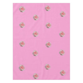 ピンク色のバラがピンク テーブルクロス