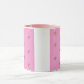 ピンク色のバラがピンク マグカップ (中央)