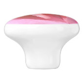 ピンク色のバラが近い セラミックノブ (側面)