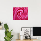 ピンク色のバラが近い ポスター (ホームオフィス)