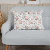 ピンク色のバラの名前の上で美しい アクセントクッション