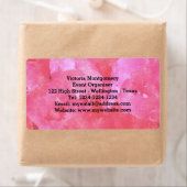 ピンク色のバラの水色ラベル ラベル (インサイチュ)