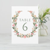 ピンク色のバラフローラ結婚リース 招待状 (スタンド正面)