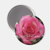 ピンク色のバラ感動的磁石 マグネット (正面/裏面)