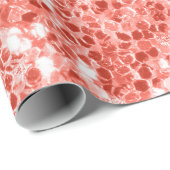 ピンク色のバラ色のダークコーラル光沢のあるグリッターのキラキラ ラッピングペーパー (ロールコーナー)