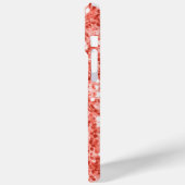 ピンク色のバラ色の濃いサンゴグリッターの輝きらきら光るき Case-Mate iPhoneケース (裏面 / 左)