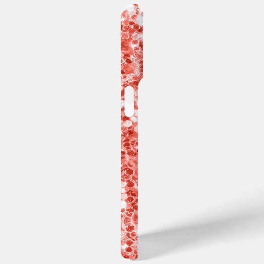 ピンク色のバラ色の濃いサンゴグリッターの輝きらきら光るき Case-Mate iPhoneケース (裏面 / 右)