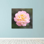 ピンク色のバラ キャンバスプリント (インサイチュ (ウッドフロア))