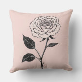 ピンク色のバラ クッション (裏面)