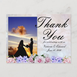 ピンク色のバラ |シルバー結婚《写真》ぼけ味ありがとう ポストカード