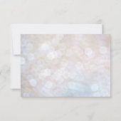 ピンク色のバラ |シルバー《写真》ぼけ味ウェディングRSVP 出欠カード (裏面)