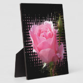 ピンク色のバラ フォトプラーク (側面)