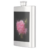 ピンク色のバラ フラスク (左)