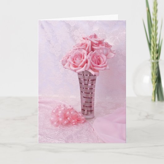 ピンク色のバラIII シーズンカード (正面)