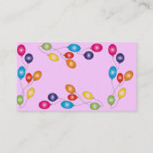 ピンク色のバルーンの名刺 名刺 (裏面)