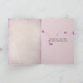 ピンク色のバルーンを持つ孫娘の誕生日 カード (内部)