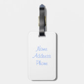 ピンク色のバルーンブーケかわいらしを持つ愛らしいラディバグ ラゲッジタグ (裏面縦)