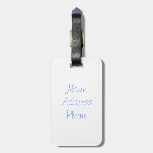 ピンク色のバルーンブーケかわいらしを持つ愛らしいラディバグ ラゲッジタグ (裏面縦)