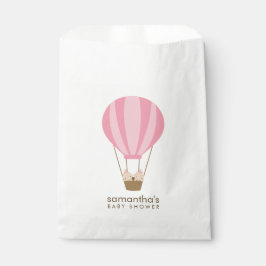 ピンク色のバルーンベビーシャワーの双子の少女 フェイバーバッグ