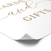 ピンク色のバルーン誕生日カードとギフトサイン ポスター (角)