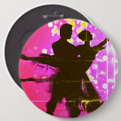 ピンク色のバレエ団動揺して体 缶バッジ (正面&裏面)