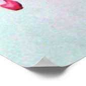 ピンク色のバレエ ポスター (角)