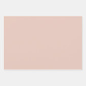 ピンク色のバーガンディーの水色の花 ラッピングペーパーシート (正面3)