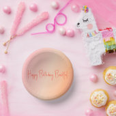 ピンク色のパステルカラー ペーパーボウル (パーティー)