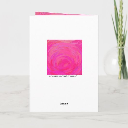 ピンク色のパーソナライズされた情熱 カード (裏面)