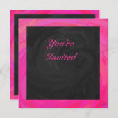 ピンク色のパーソナライズされた情熱 招待状 (正面/裏面)