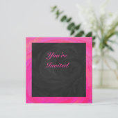 ピンク色のパーソナライズされた情熱 招待状 (スタンド正面)