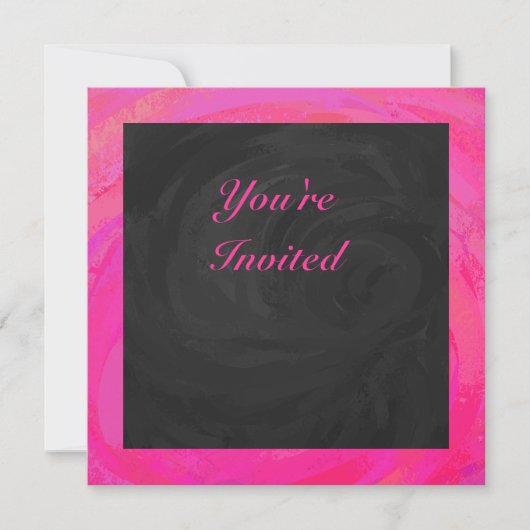 ピンク色のパーソナライズされた情熱 招待状 (正面)